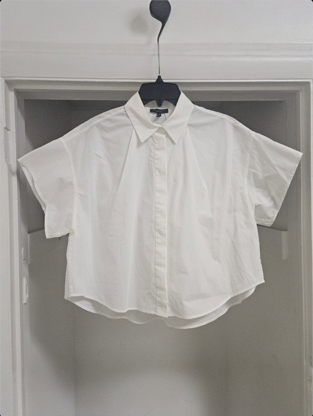 RAG & BONE MAURA POPLIN SHIRT WHITE SMALL - Picture 4 of 9